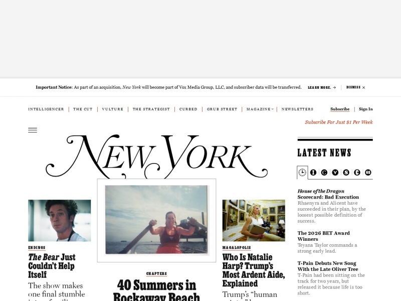 New York Magazine - Site officiel