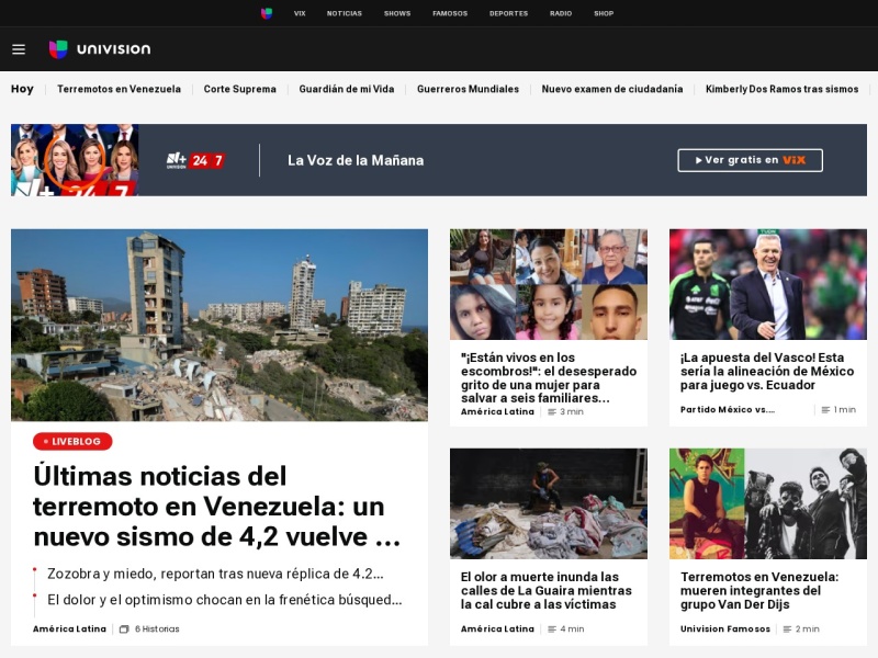 Univision - Site officiel