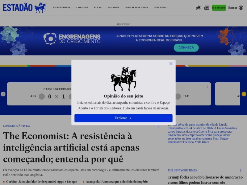 Estadão - Site officiel