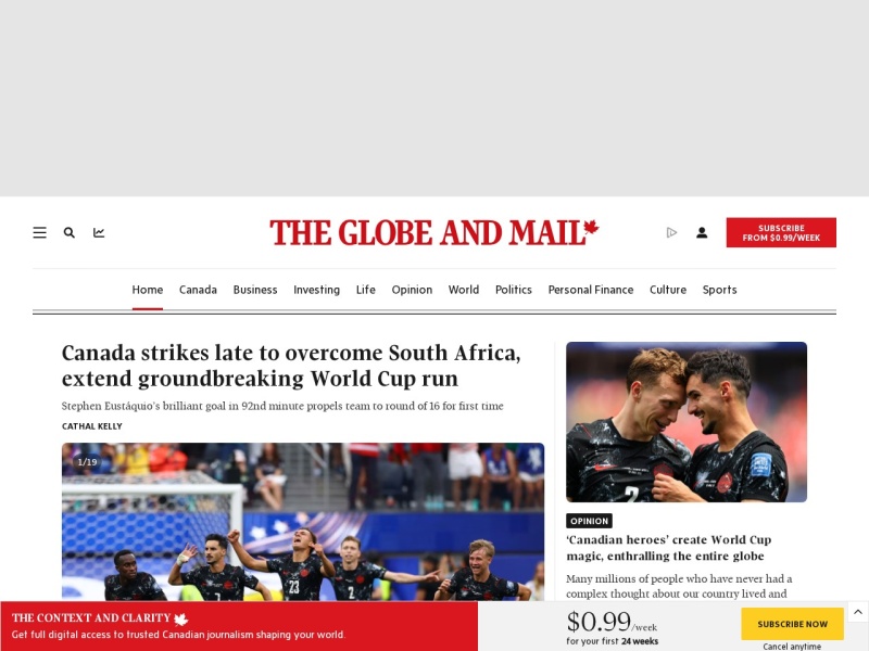 The Globe and Mail - Site officiel