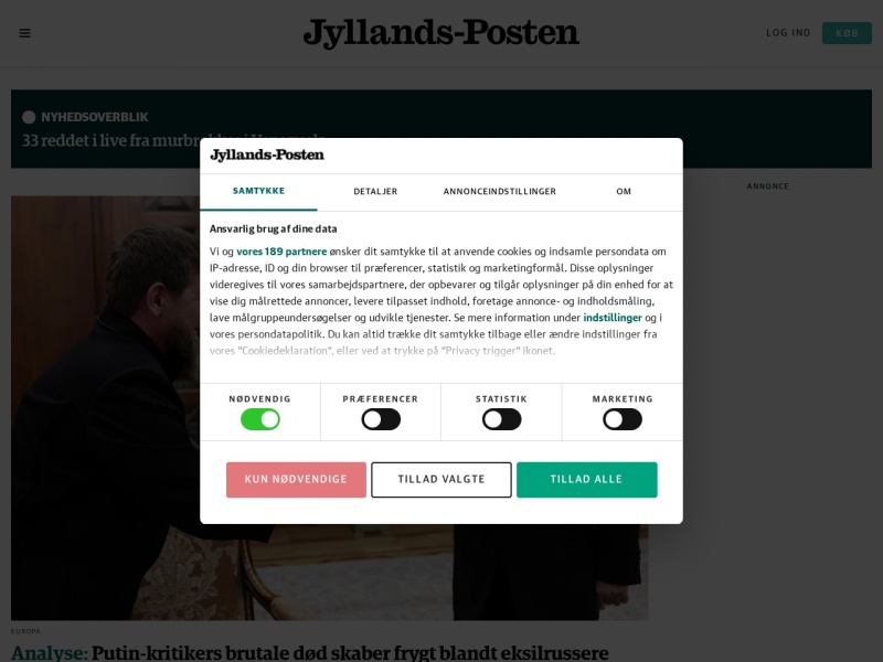 Jyllands-Posten - Site officiel