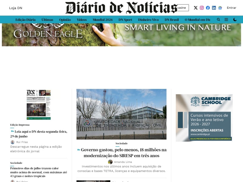 Diário de Notícias - Site officiel
